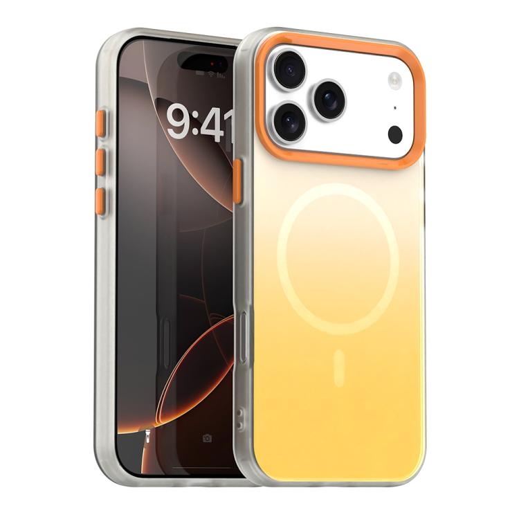 For iPhone 18 Pro Max Candy Gradient Series 3 in 1 Hybrid Magnetic Phone Case(Yellow)