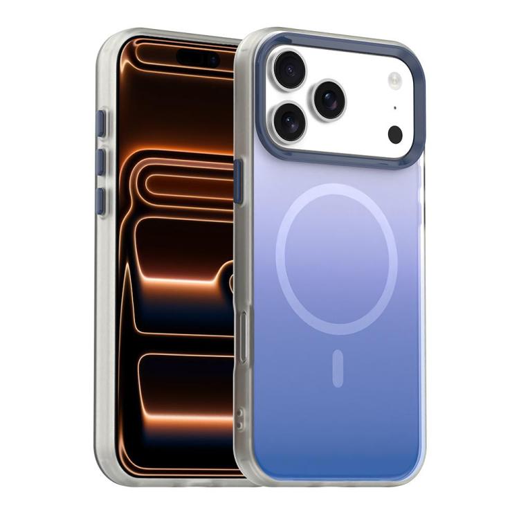 For iPhone 18 Pro Candy Gradient Series 3 in 1 Hybrid Magnetic Phone Case(Blue)