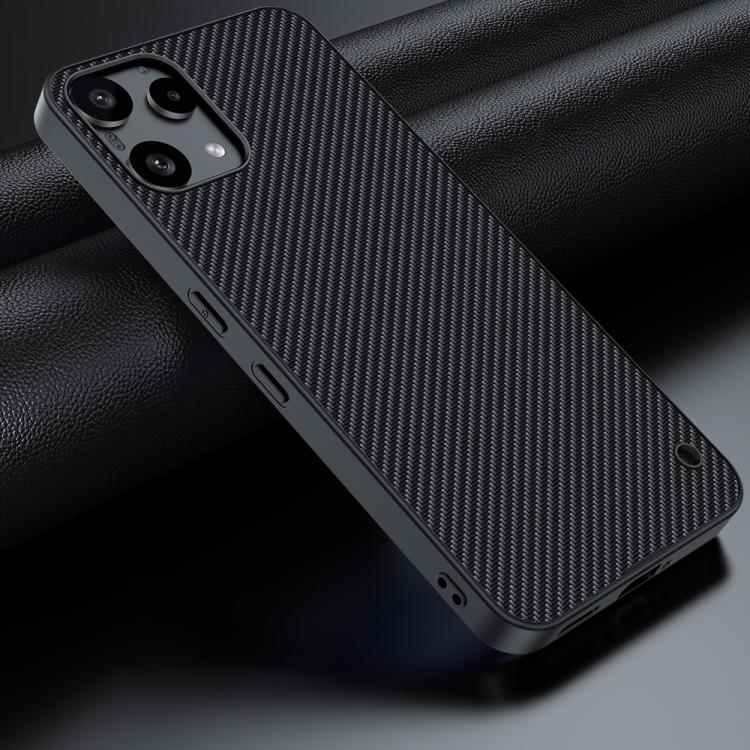 

For Nothing Phone 3a Lite Ultra-thin Carbon Fiber Texture Printing Phone Case(Black)