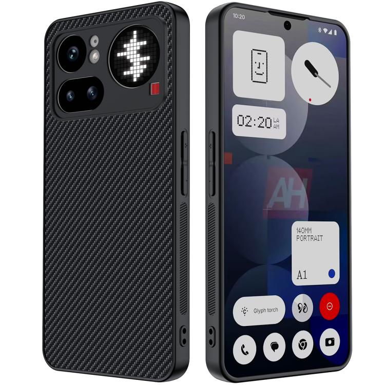 For Nothing Phone 4a Pro Ultra-thin Carbon Fiber Texture Printing Phone Case(Black)