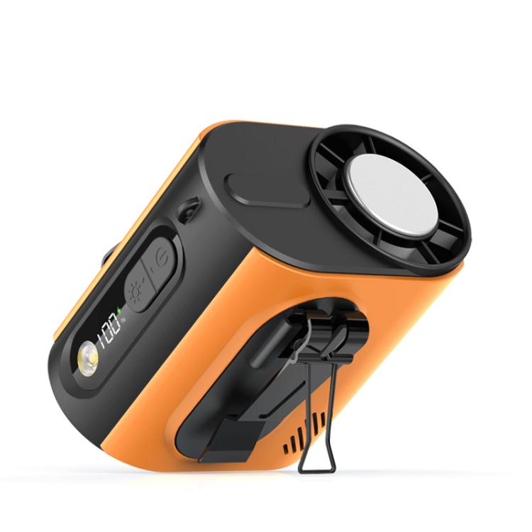 M376 Ice Compress Waist-Hung High Speed Mini Fan 3600mAh Battery(Orange)