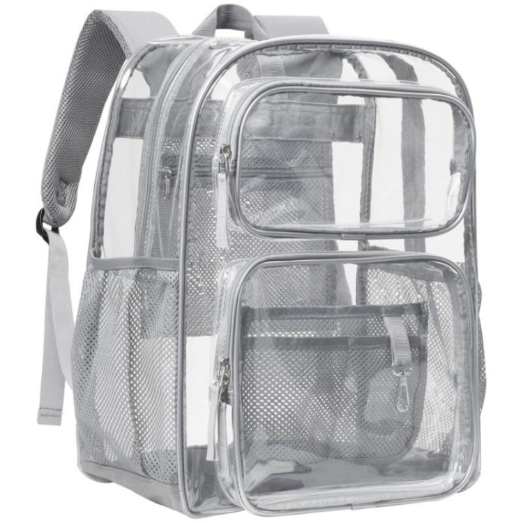 

Transparent PVC Waterproof Double-Shoulder Backpack(Grey)
