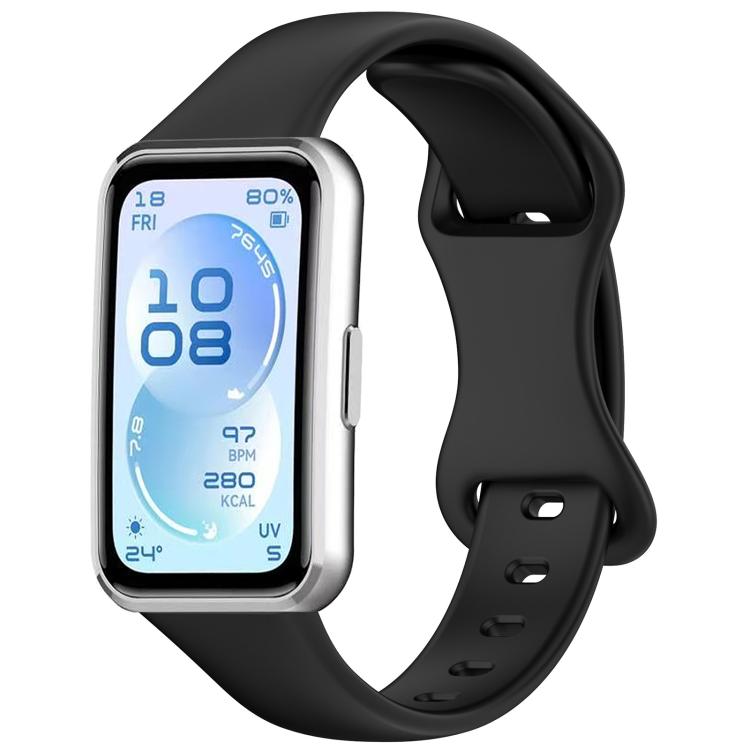 

For Huawei Band 11 Pro / 11 xDfind Slim Figure-8 Sports Reverse Buckle Silicone Watch Band(Black)