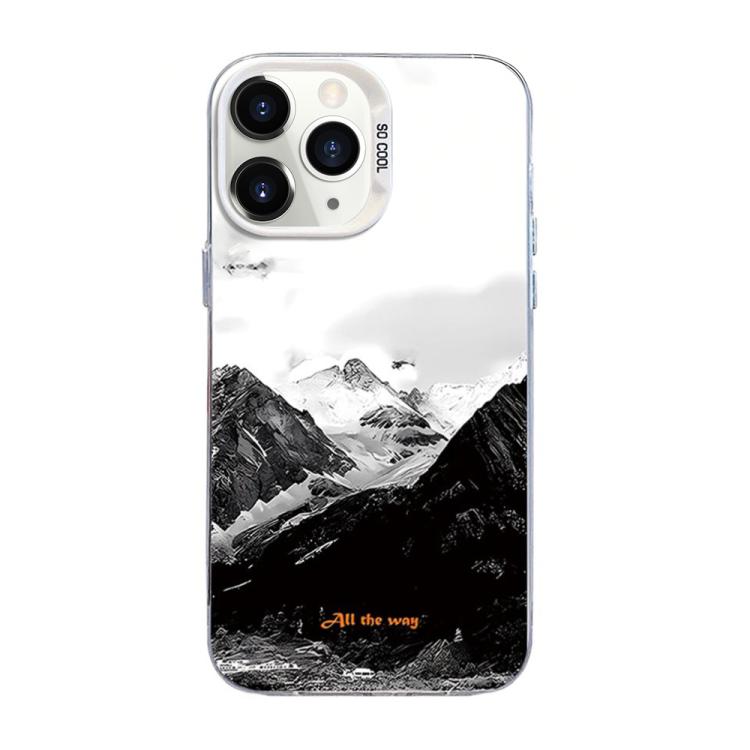 

For iPhone 11 Pro Mountain Pattern Color Silver PC Hybrid TPU Phone Case(Snow Mountain)