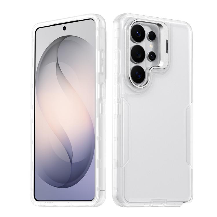 For Samsung Galaxy S26 Ultra 5G Traveler Lens Frame Holder Phone Case(Semi-transparent)