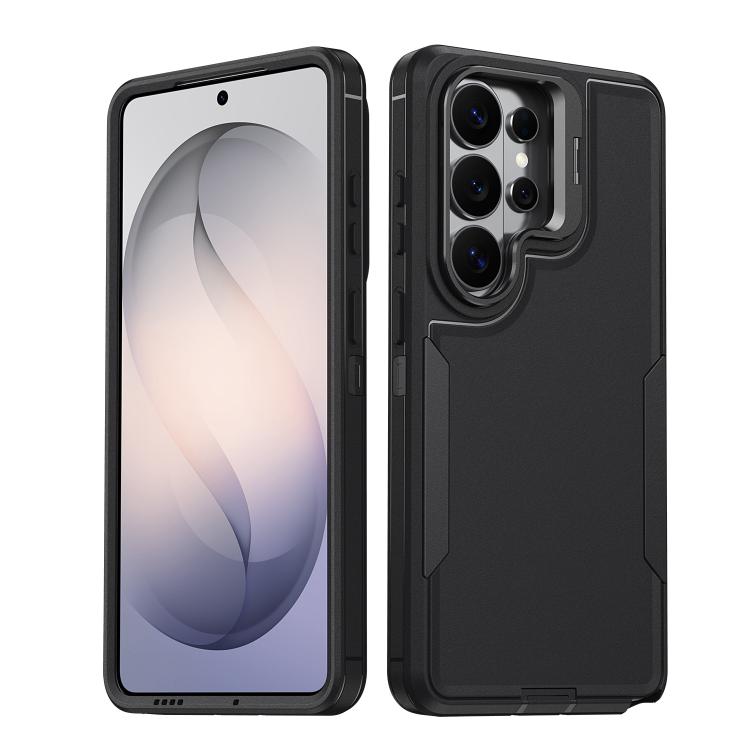 For Samsung Galaxy S24 Ultra 5G Traveler Lens Frame Holder Phone Case(Black)