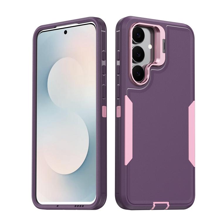 For Samsung Galaxy S24 FE 5G Traveler Lens Frame Holder Phone Case(Purple)