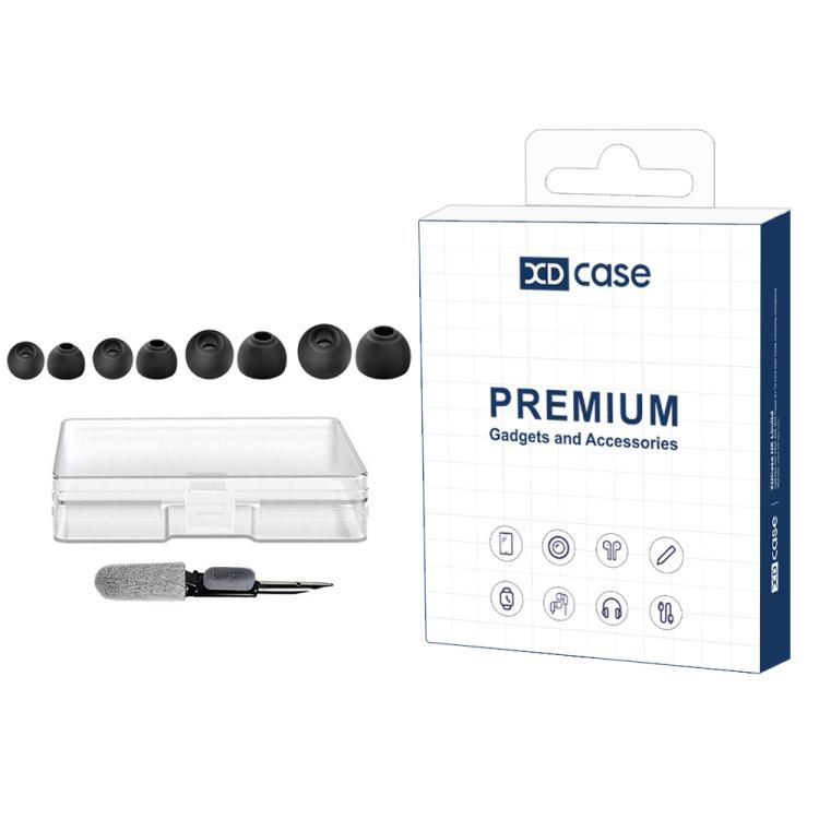 

For Sennheiser Momentum TWS XDcase 4 Pairs Replacement Silicone Ear Tips Kit, XS/S/M/L Size(Black)