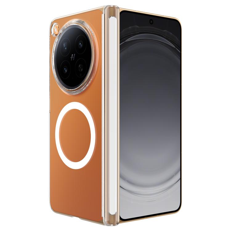 

For OPPO Find N6 Scratchproof PC Magnetic Shaft MagSafe Phone Case(Transparent)