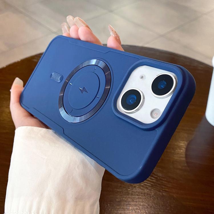 For iPhone 15 Metal Magnetic Ring TPU Shockproof Phone Case(Blue) — купить у Sunsky-online WW