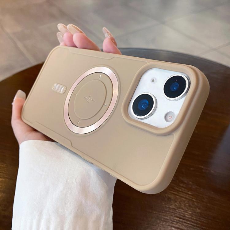For iPhone 13 Metal Magnetic Ring TPU Shockproof Phone Case(Khaki) — купить у Sunsky-online WW