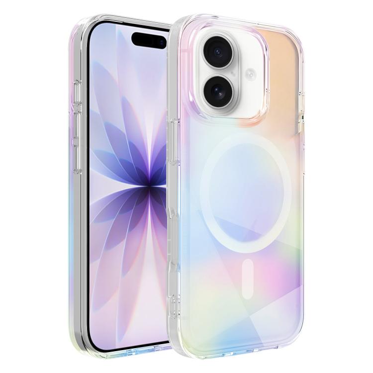 

For iPhone 17 Neon Gradient Series Magnetic Phone Case(Pink)