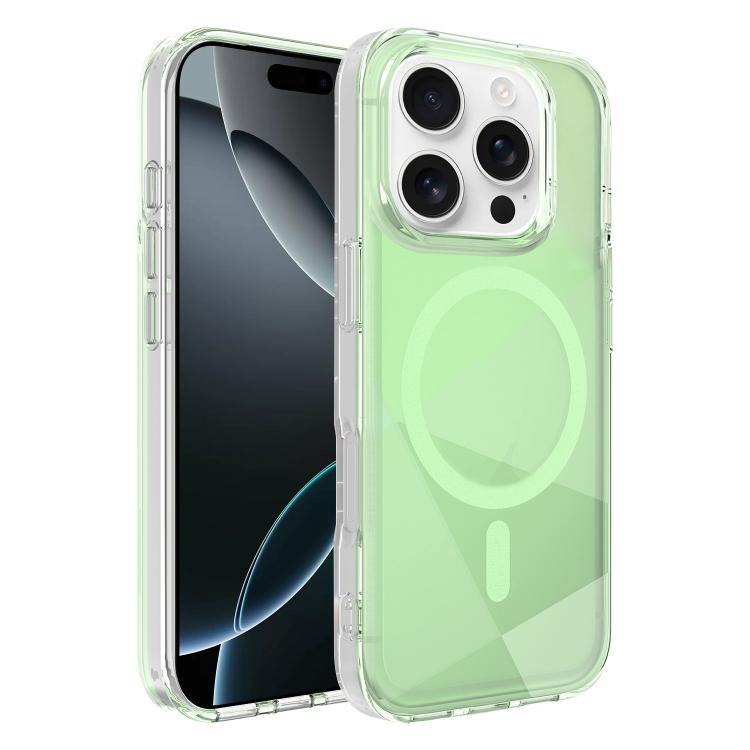 

For iPhone 16 Pro Neon Gradient Series Magnetic Phone Case(Green)