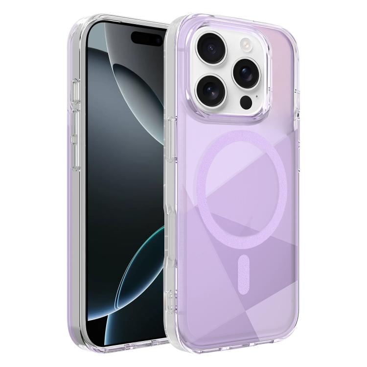 

For iPhone 16 Pro Neon Gradient Series Magnetic Phone Case(Pink)