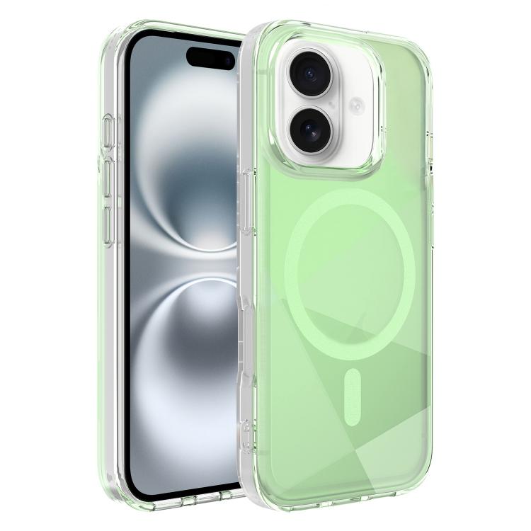

For iPhone 16 Neon Gradient Series Magnetic Phone Case(Green)