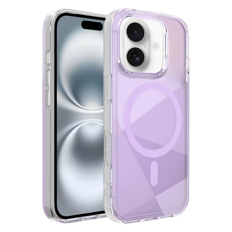 

For iPhone 16 Neon Gradient Series Magnetic Phone Case(Pink)