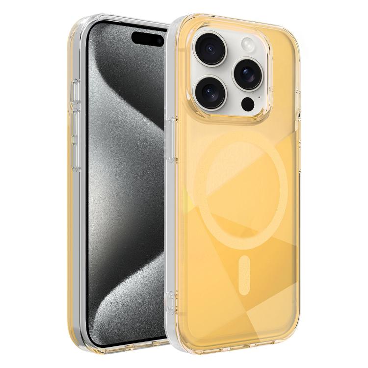 

For iPhone 15 Pro Max Neon Gradient Series Magnetic Phone Case(Gold)