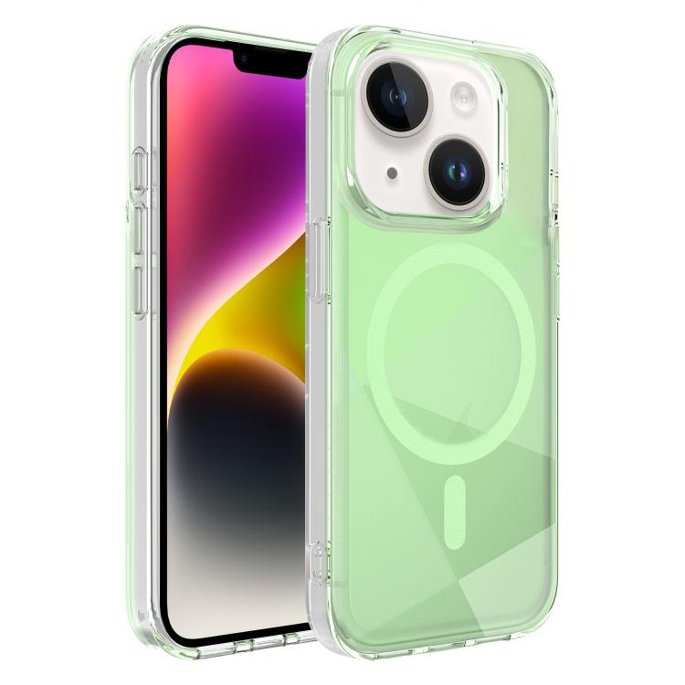 

For iPhone 14 / 13 Neon Gradient Series Magnetic Phone Case(Green)