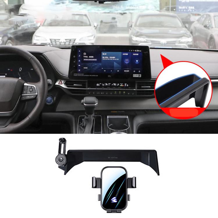 

For Toyota Sienna 2021-2026 12.3 inch Car Screen Phone Holder Mount with Extension Arm(Black)