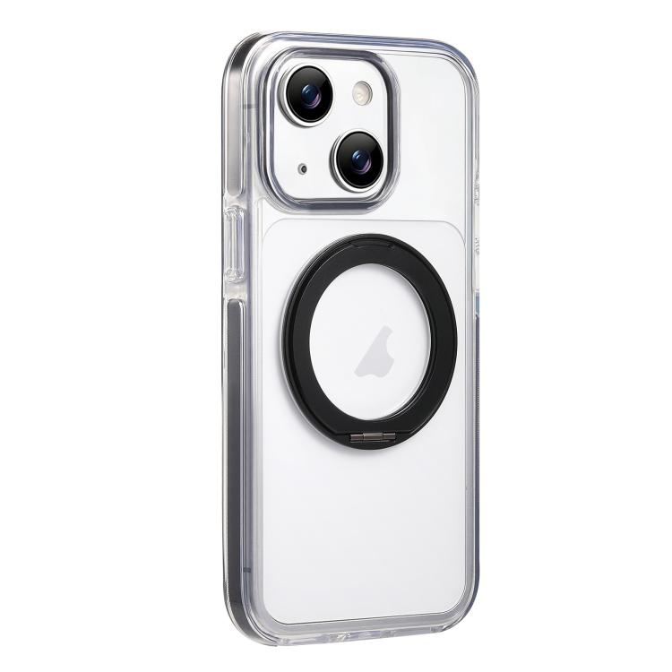 

For iPhone 15 Stress Relief Holder Magnetic Phone Case(Black)