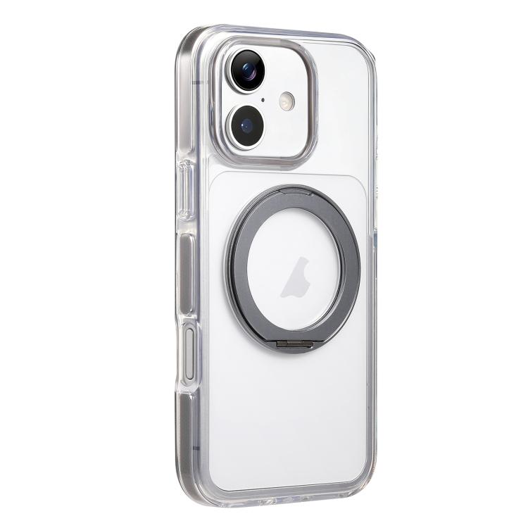 

For iPhone 16 Stress Relief Holder Magnetic Phone Case(Titanium Grey)