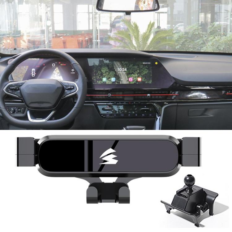 

For BAOJUN RC-6 2019–2021 Car Air Vent Metal Gravity Phone Holder Mount(Black)