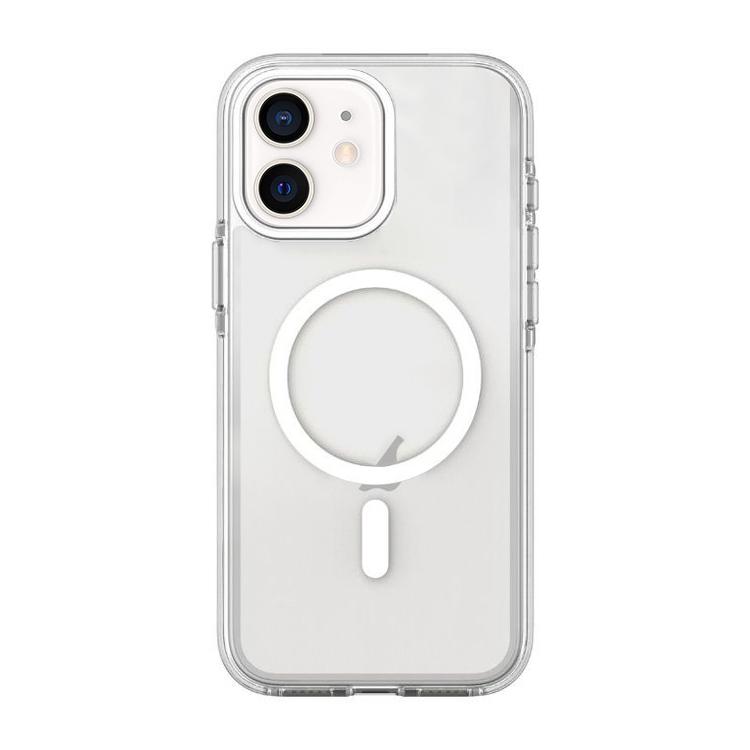 For iPhone 12 / 12 Pro Dual-Color PC Hybrid TPU Magnetic Phone Case(White) — купить у Sunsky-online WW