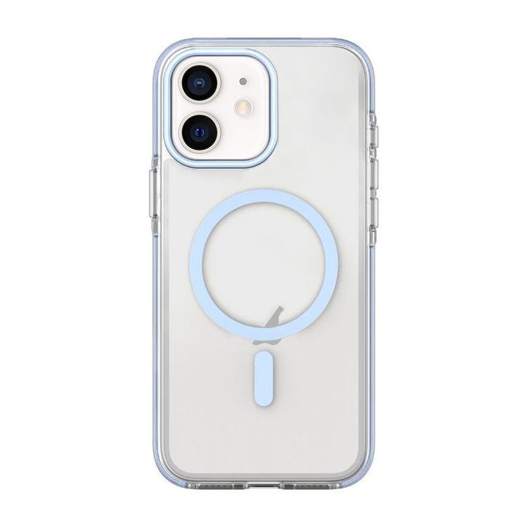 

For iPhone 12 / 12 Pro Dual-Color PC Hybrid TPU Magnetic Phone Case(Light Blue)