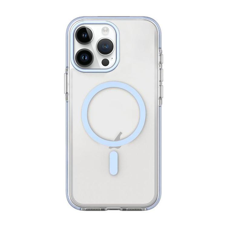 For iPhone 12 Pro Max Dual-Color PC Hybrid TPU Magnetic Phone Case(Light Blue) — купить у Sunsky-online WW