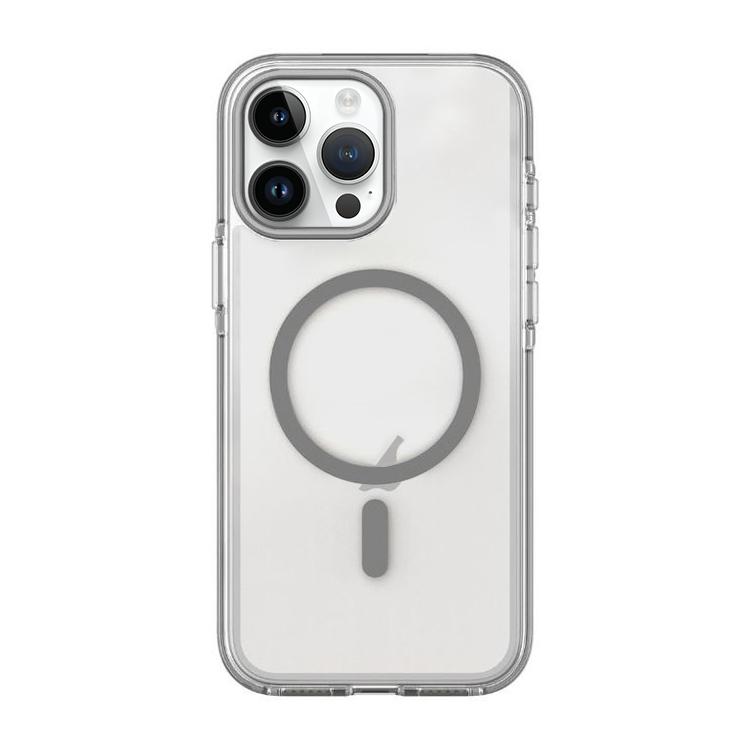 

For iPhone 14 Pro Dual-Color PC Hybrid TPU Magnetic Phone Case(Grey)