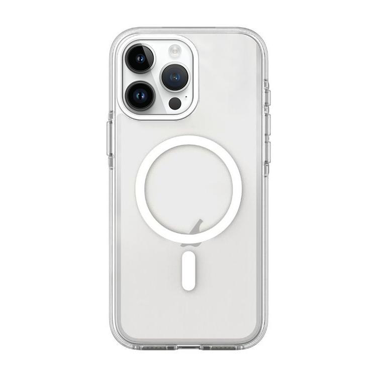 For iPhone 14 Pro Dual-Color PC Hybrid TPU Magnetic Phone Case(White) — купить у Sunsky-online WW