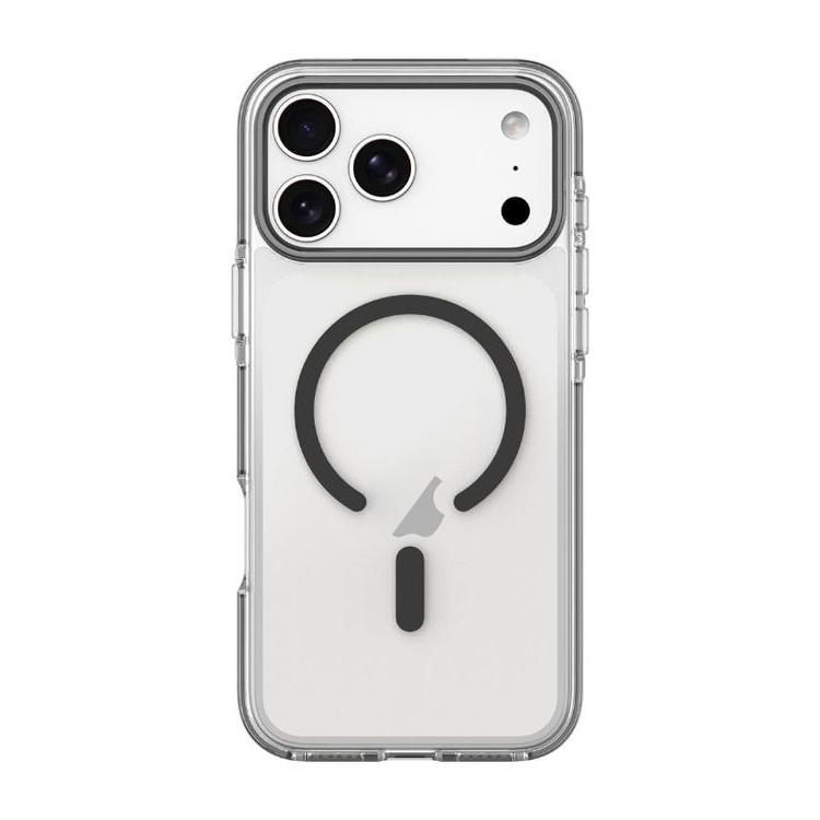 

For iPhone 17 Pro Dual-Color PC Hybrid TPU Magnetic Phone Case(Black)