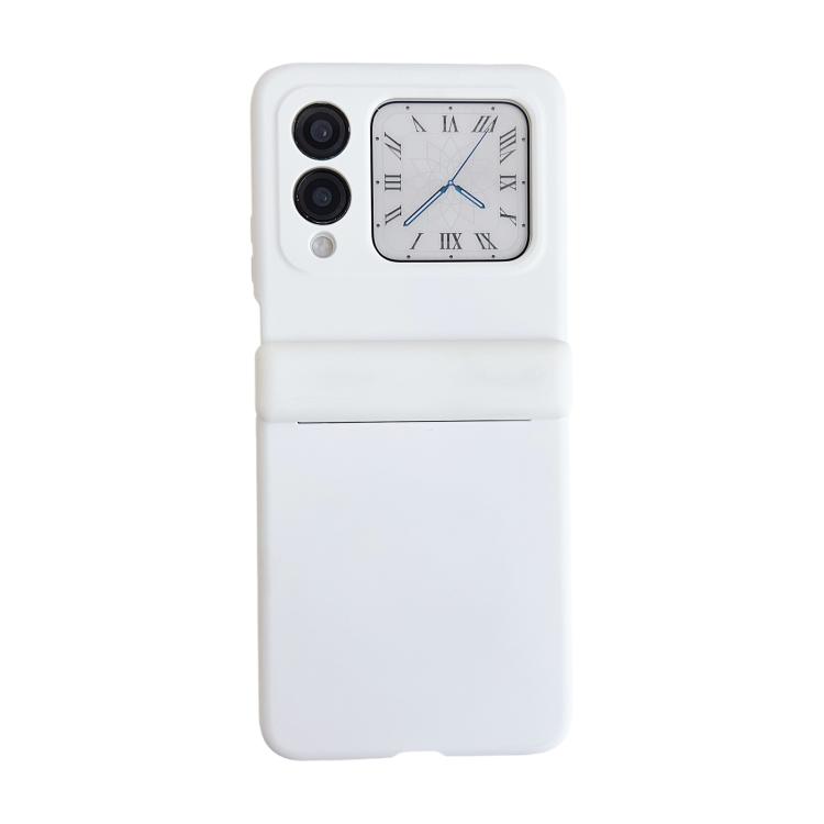 

For Huawei nova Flip Skin Feel Central Axis Dual Magnetic PC Phone Case(White)