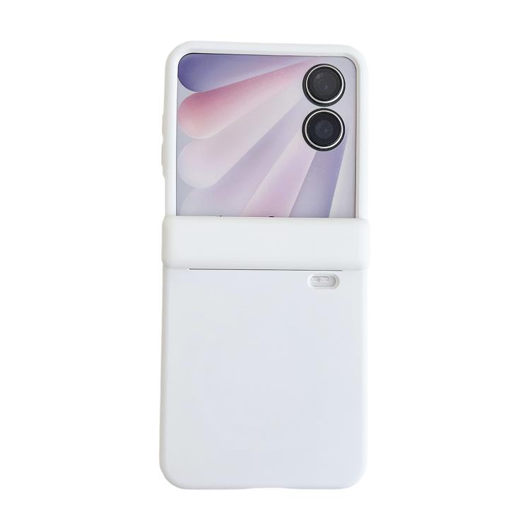 

For Honor Magic V Flip 2 Skin Feel Central Axis Dual Magnetic PC Phone Case(White)