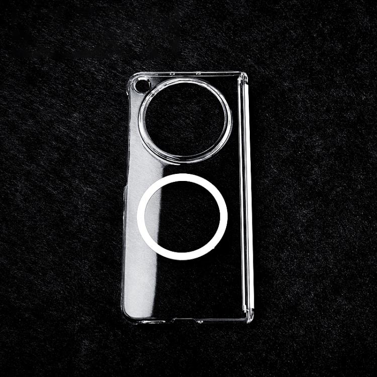 

For OPPO Find N6 5G Transparent PC Dual Axis MagSafe Shockproof Phone Case
