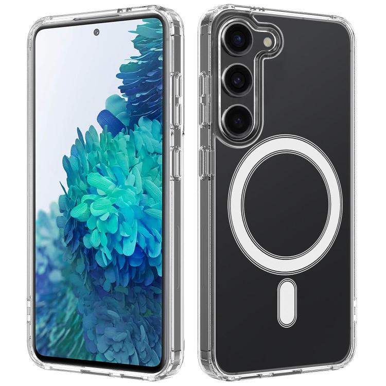For Samsung Galaxy S20 FE 5G Large Hole Camera MagSafe Magnetic Clear Acrylic TPU Case(Transparent)