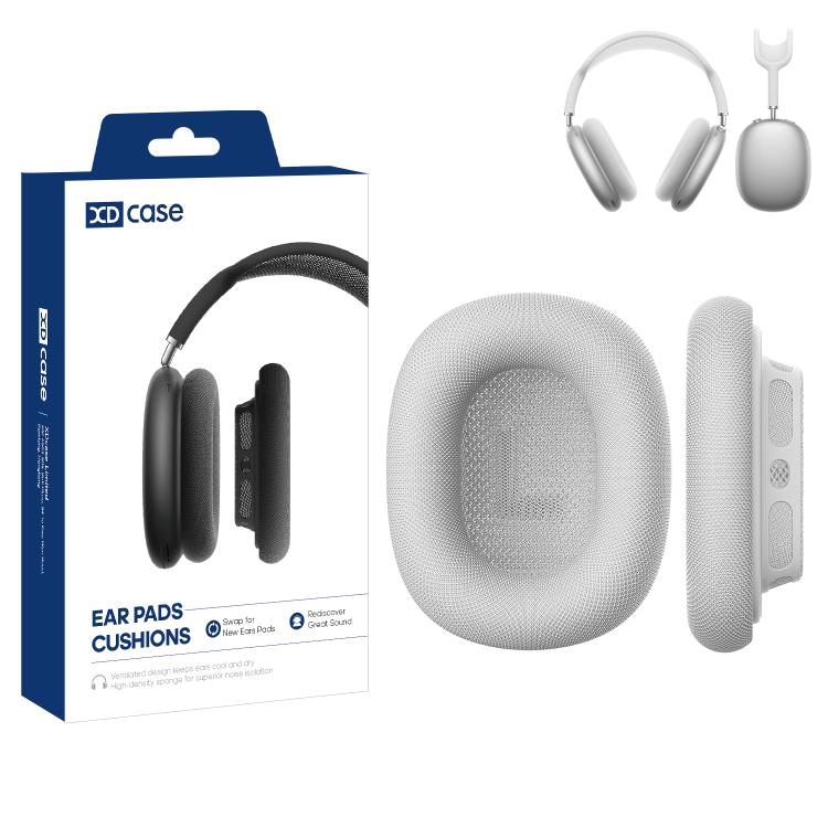 For AirPods Max XDcase 1 Pair Soft-Touch Magnetic Replacement Sponge Ear Pads(Silver)