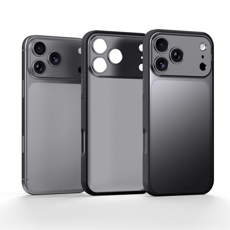 For iPhone 17 Pro Max SULADA Transforms Into 17 Pro Semi-Transparent Matte Shockproof Phone Case(Black)
