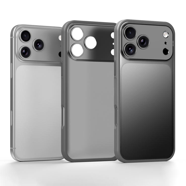 For iPhone 18 Pro Max SULADA Transforms Into 17 Pro Semi-Transparent Matte Shockproof Phone Case(Gray)
