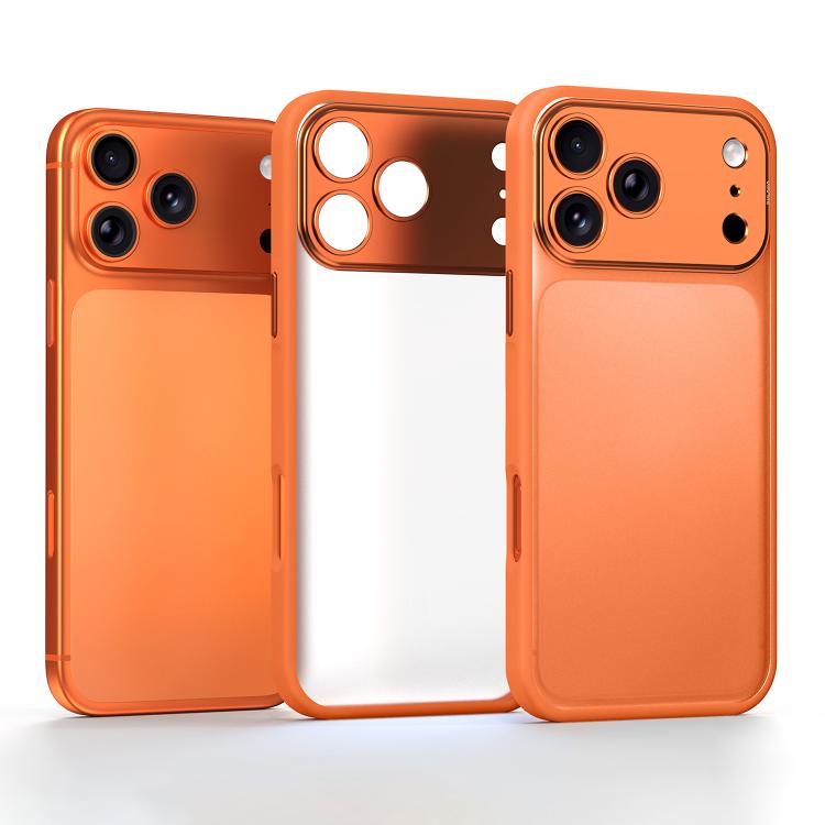 For iPhone 18 Pro SULADA Transforms Into 17 Pro Semi-Transparent Matte Shockproof Phone Case(Orange)