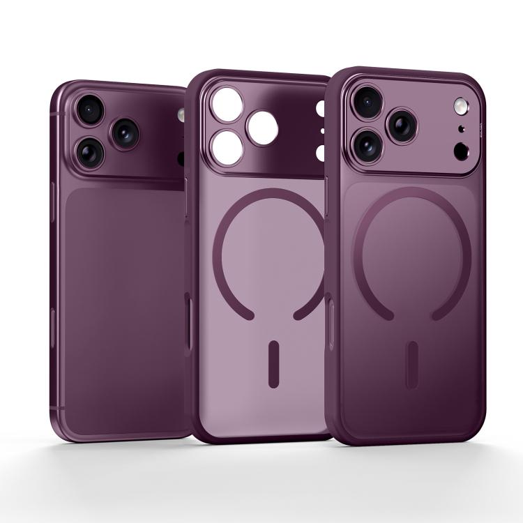 For iPhone 17 Pro Max SULADA Transforms Into 17 Pro Semi-Transparent Matte Magnetic Phone Case(Purple)