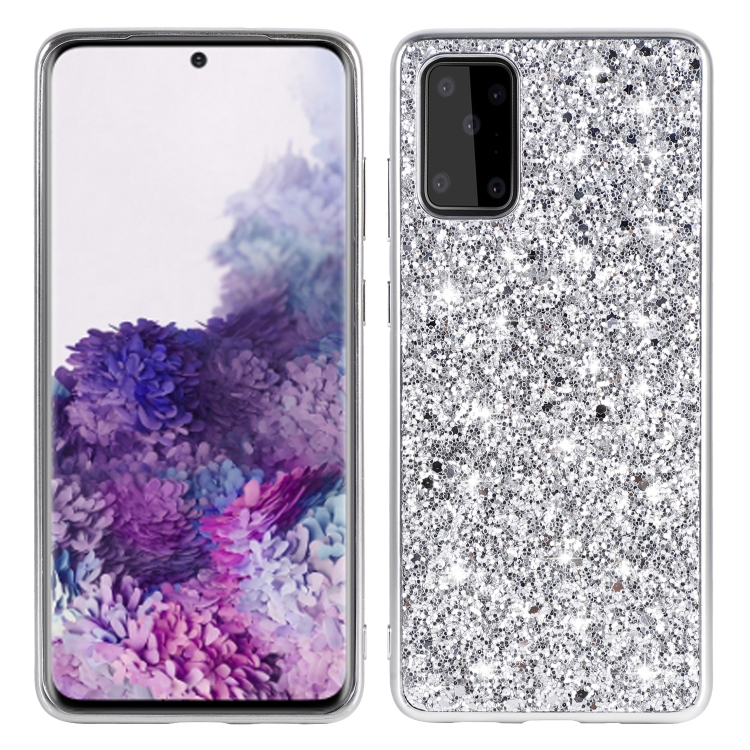 

For Samsung Galaxy S20 FE Glitter Powder Shockproof TPU Protective Case(Silver)