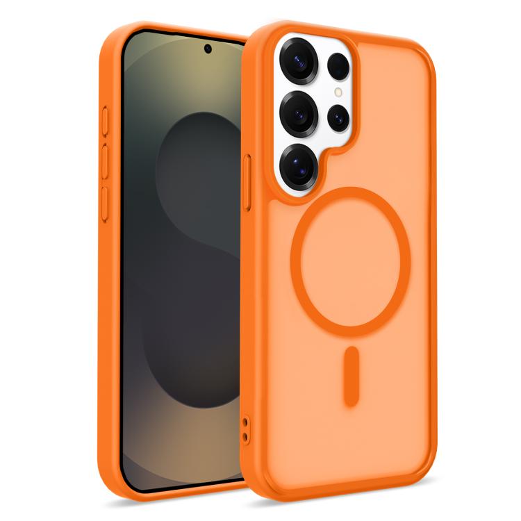 

For Samsung Galaxy S26 Ultra 5G Skin-Friendly Magnetic Shockproof TPU Hybrid PC Phone Case(Orange)
