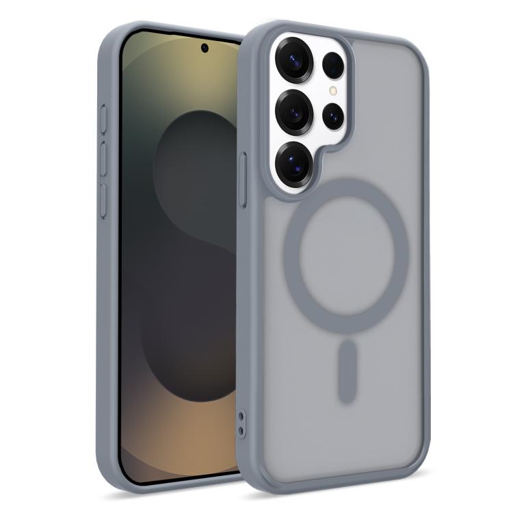 For Samsung Galaxy S26 Ultra 5G Skin-Friendly Magnetic Shockproof TPU Hybrid PC Phone Case(Grey)