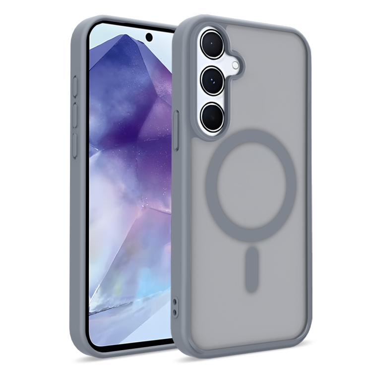 For Samsung Galaxy S25+ / S24+ 5G Skin-Friendly Magnetic Shockproof TPU Hybrid PC Phone Case(Grey)