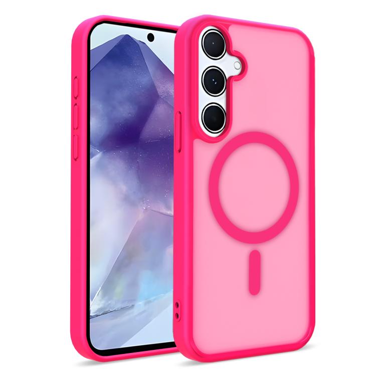 

For Samsung Galaxy S25 FE 5G Skin-Friendly Magnetic Shockproof TPU Hybrid PC Phone Case(Rose Red)