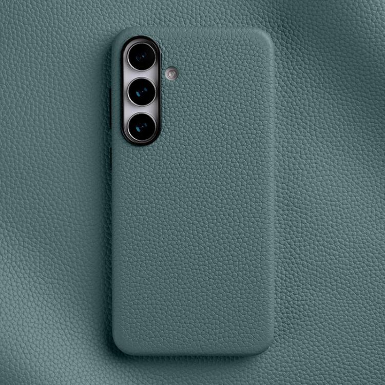 

For Samsung Galaxy S25+ 5G melkco Litchi Texture Magnetic Full Coverage Genuine Leather Phone Case(Light Blue)