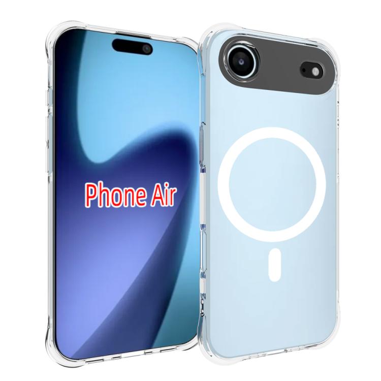 For iPhone Air Shockproof Non-slip Magnetic TPU Phone Case(Transparent)