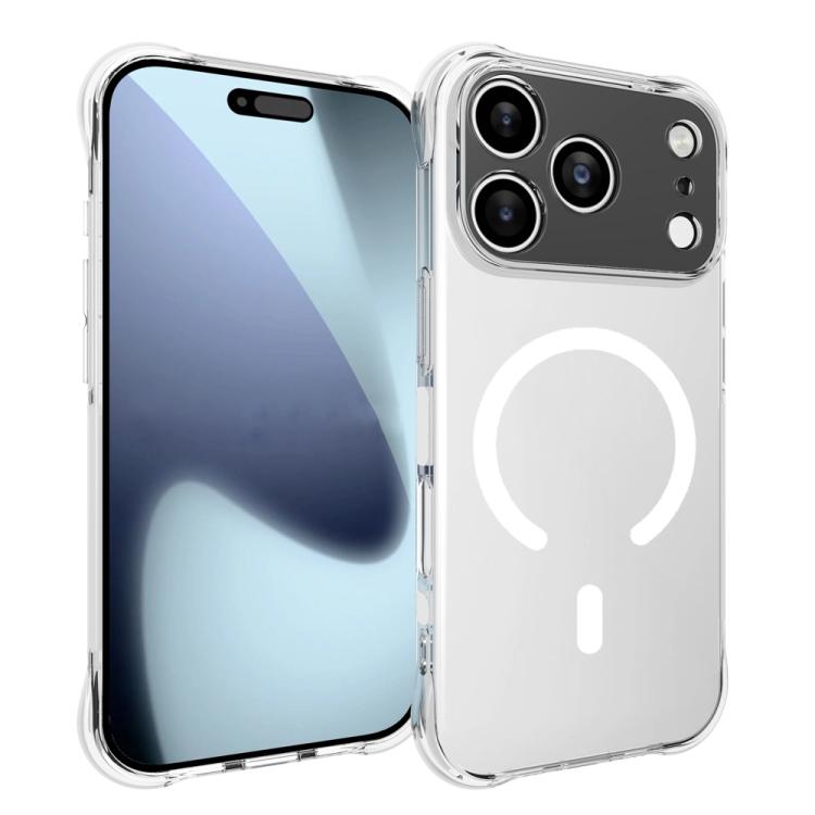 For iPhone 18 Pro Shockproof Non-slip Magnetic TPU Phone Case(Transparent)