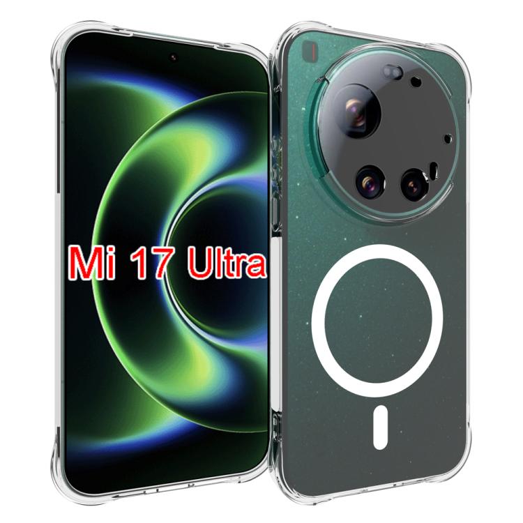 

For Xiaomi 17 Ultra Shockproof Non-slip Magnetic TPU Phone Case(Transparent)